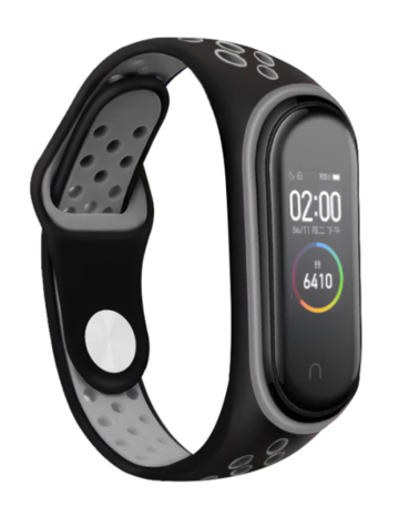 Strap-it Strap-it Xiaomi Mi Band 3/4 Sport Strap (Black/Grey) Strap-it Strap-it Xiaomi Mi Band 3/4 Sport Strap (Black/Grey)
