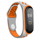 Strap-it Xiaomi Mi Band 3/4 Sport Strap (Grey/Orange) Strap-it Xiaomi Mi Band 3/4 Sport Strap (Grey/Orange)