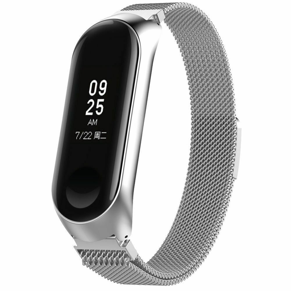 Strap-it Strap-it Xiaomi Mi Band 3/4 Milanese Strap (Silver) Strap-it Strap-it Xiaomi Mi Band 3/4 Milanese Strap (Silver)