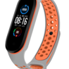 Strap-it Strap-it Xiaomi Mi Band 5 Sport Strap (Grey/Orange) Strap-it Strap-it Xiaomi Mi Band 5 Sport Strap (Grey/Orange)