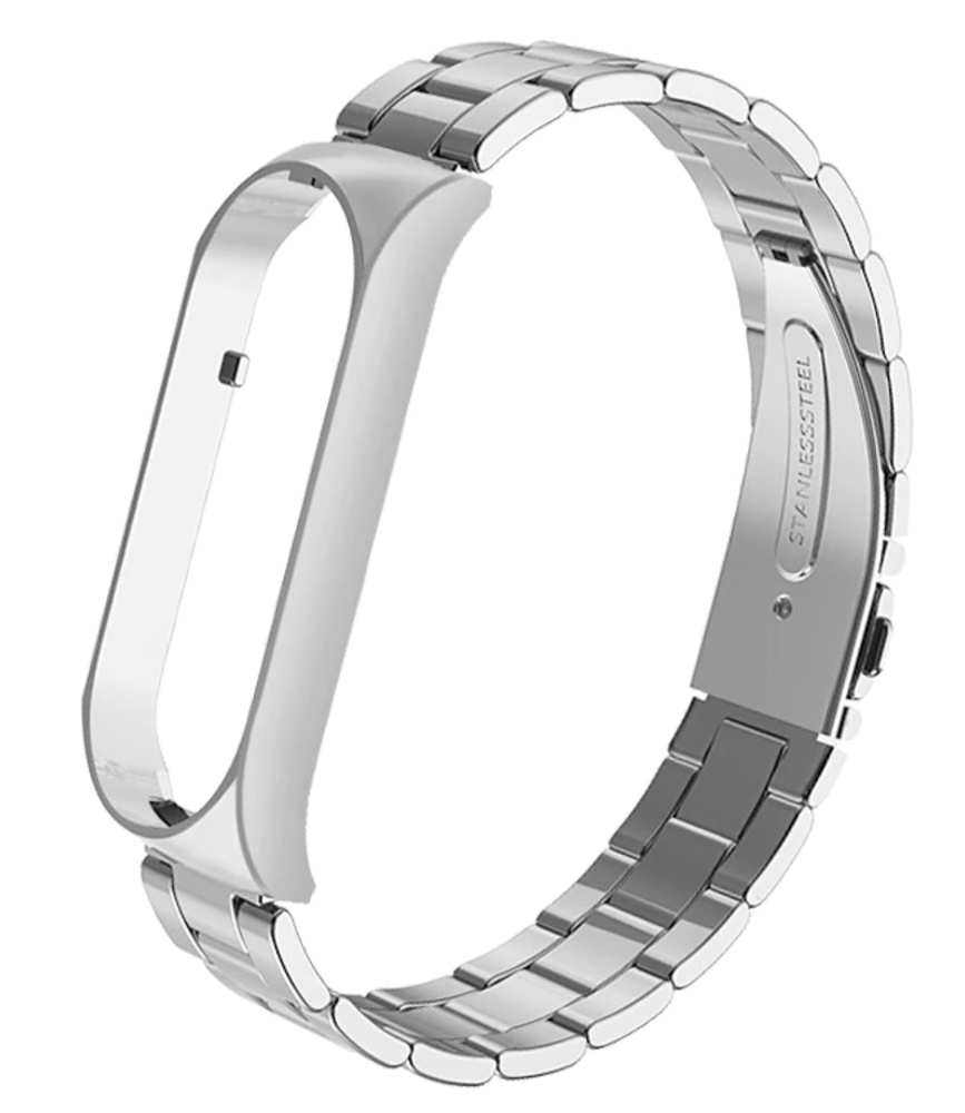 Strap-it Strap-it Xiaomi Mi Band 5 Steel Strap (Silver) Strap-it Strap-it Xiaomi Mi Band 5 Steel Strap (Silver)