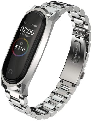 Strap-it Strap-it Xiaomi Mi Band 5 Steel Strap (Silver) Strap-it Strap-it Xiaomi Mi Band 5 Steel Strap (Silver)