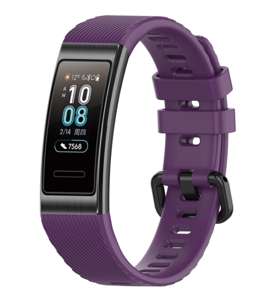 Strap-it Strap-it Huawei Band 3/4 Pro Silicone Strap (Purple)