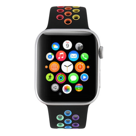 Strap-it Strap-it Apple Watch Sport Strap (Black/Rainbow) Strap-it Strap-it Apple Watch Sport Strap (Black/Rainbow)