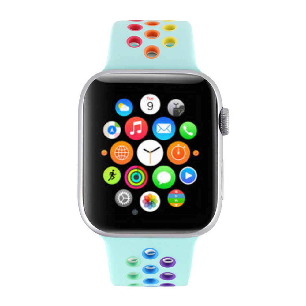 Strap-it Strap-it Apple Watch Sport Strap (Light Blue/Rainbow) Strap-it Strap-it Apple Watch Sport Strap (Light Blue/Rainbow)