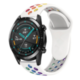 Strap-it Huawei Watch GT 2 Sport Strap (White/Rainbow)