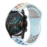 Strap-it Huawei Watch GT 2 Sport Strap (Light Blue/Rainbow)