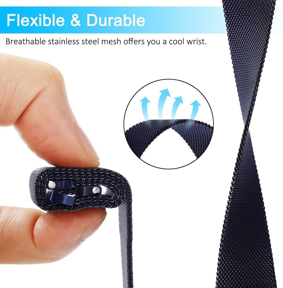 Strap-it Strap-it Samsung Gear S3 Milanese Strap (Blue) Strap-it Strap-it Samsung Gear S3 Milanese Strap (Blue)