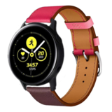 Strap-it Samsung Galaxy Watch Active Leather Strap (Bright Pink/Auburn) Strap-it Samsung Galaxy Watch Active Leather Strap (Bright Pink/Auburn)