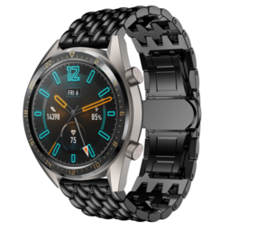 Strap-it Huawei Watch GT 2 Steel Strap Dragon (Black) Strap-it Huawei Watch GT 2 Steel Strap Dragon (Black)