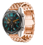 Strap-it Strap-it Huawei Watch GT 2 Steel Strap Dragon (Rose Gold)