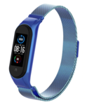 Strap-it Strap-it Xiaomi Mi Band 5 Milanese Strap (Blue)