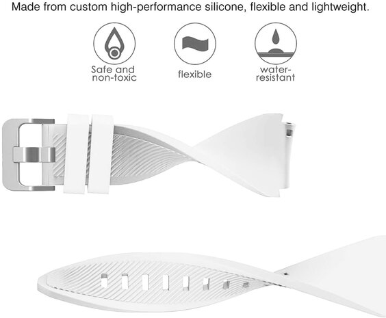 Strap-it Strap-it Samsung Galaxy Watch 3 45mm Silicone Strap (White) Strap-it Strap-it Samsung Galaxy Watch 3 45mm Silicone Strap (White)