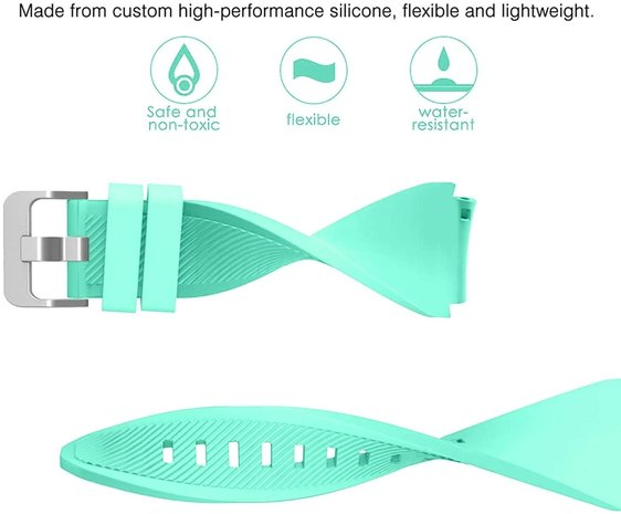 Strap-it Strap-it Samsung Galaxy Watch 3 45mm Silicone Strap (Aqua) Strap-it Strap-it Samsung Galaxy Watch 3 45mm Silicone Strap (Aqua)