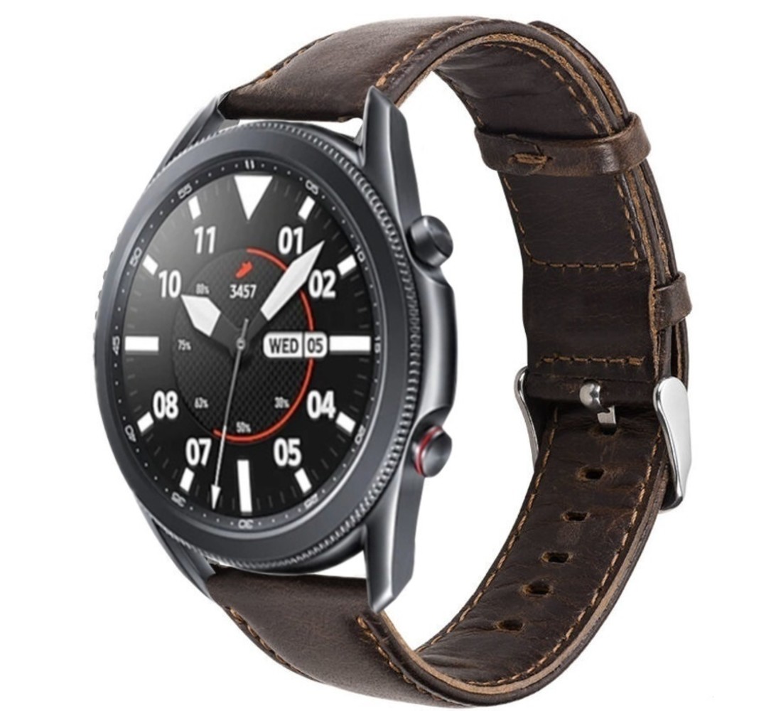 Strap-it Strap-it Samsung Galaxy Watch 3 45mm Leather Strap (Dark Brown) Strap-it Strap-it Samsung Galaxy Watch 3 45mm Leather Strap (Dark Brown)