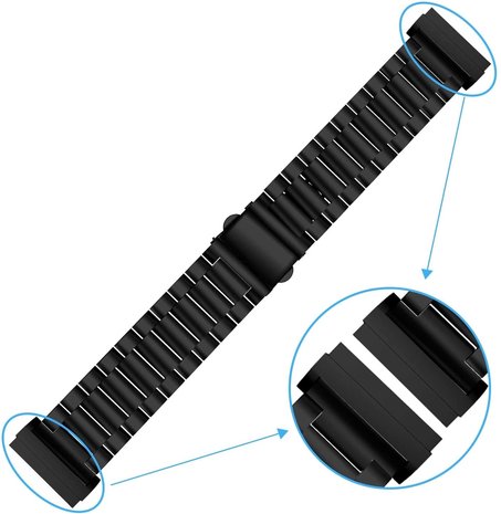 Strap-it Strap-it Fitbit Sense Link Strap (Black) Strap-it Strap-it Fitbit Sense Link Strap (Black)