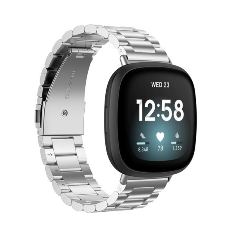 Strap-it Strap-it Fitbit Sense Link Strap (Silver) Strap-it Strap-it Fitbit Sense Link Strap (Silver)