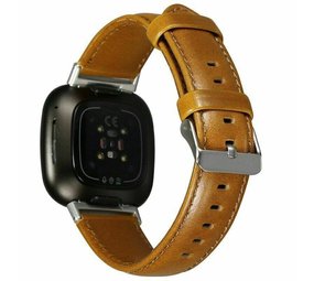 Strap-it Fitbit Sense Leather Strap (Brown) Strap-it Fitbit Sense Leather Strap (Brown)