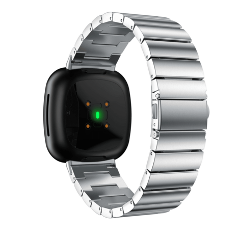 Strap-it Strap-it Fitbit Sense Metal Strap (Silver) Strap-it Strap-it Fitbit Sense Metal Strap (Silver)