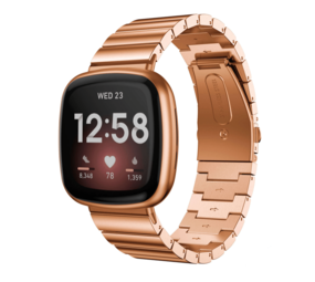 Strap-it Fitbit Sense Metal Strap (Rose Gold) Strap-it Fitbit Sense Metal Strap (Rose Gold)