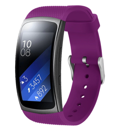 Strap-it Strap-it Samsung Gear Fit 2 (Pro) Silicone Strap (Purple)