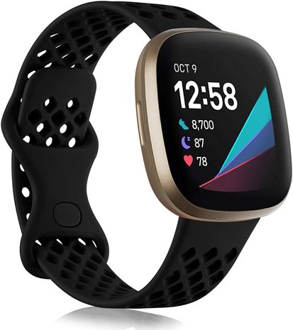 Strap-it Strap-it Fitbit Sense Breathable Strap (Black) Strap-it Strap-it Fitbit Sense Breathable Strap (Black)