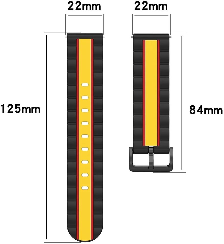 Strap-it Strap-it Samsung Galaxy Watch 3 45mm Special Edition Strap (Black/Yellow) Strap-it Strap-it Samsung Galaxy Watch 3 45mm Special Edition Strap (Black/Yellow)