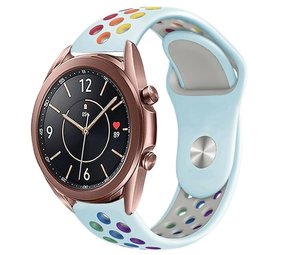 Strap-it Samsung Galaxy Watch 3 41mm Sport Strap (Light Blue/Colourful) Strap-it Samsung Galaxy Watch 3 41mm Sport Strap (Light Blue/Colourful)