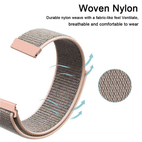 Strap-it Strap-it Samsung Galaxy Watch 3 41mm Nylon Strap (Pink Sand) Strap-it Strap-it Samsung Galaxy Watch 3 41mm Nylon Strap (Pink Sand)