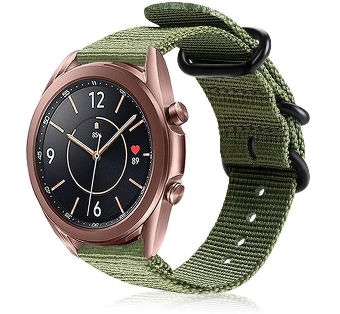 Strap-it Strap-it Samsung Galaxy Watch 3 41mm Nylon Strap with Buckle (Green) Strap-it Strap-it Samsung Galaxy Watch 3 41mm Nylon Strap with Buckle (Green)