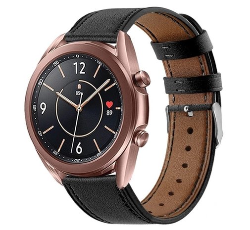 Strap-it Strap-it Samsung Galaxy Watch 3 41mm Modern Leather Strap (Black) Strap-it Strap-it Samsung Galaxy Watch 3 41mm Modern Leather Strap (Black)