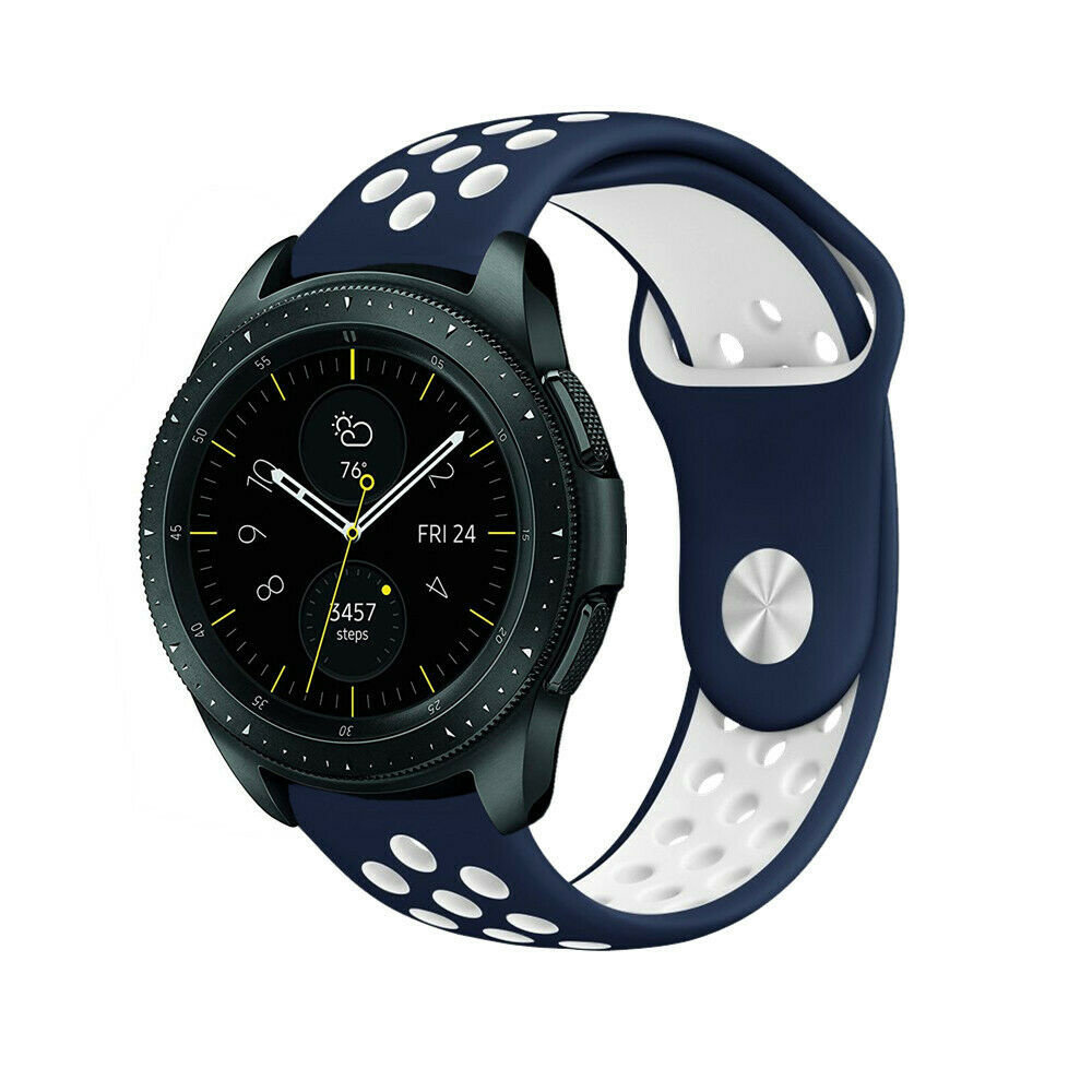 Strap-it Strap-it Samsung Galaxy Watch 42mm Sport Strap (Blue/White) Strap-it Strap-it Samsung Galaxy Watch 42mm Sport Strap (Blue/White)