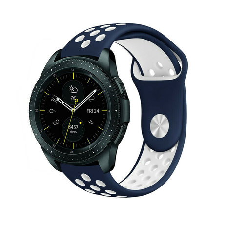 Strap-it Strap-it Samsung Galaxy Watch 42mm Sport Strap (Blue/White) Strap-it Strap-it Samsung Galaxy Watch 42mm Sport Strap (Blue/White)