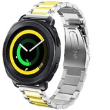Strap-it Samsung Gear Sport Steel Strap (Silver/Gold) Strap-it Samsung Gear Sport Steel Strap (Silver/Gold)