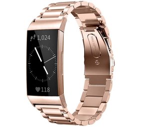 Strap-it Fitbit Charge 4 Steel Strap (Rose Gold) Strap-it Fitbit Charge 4 Steel Strap (Rose Gold)