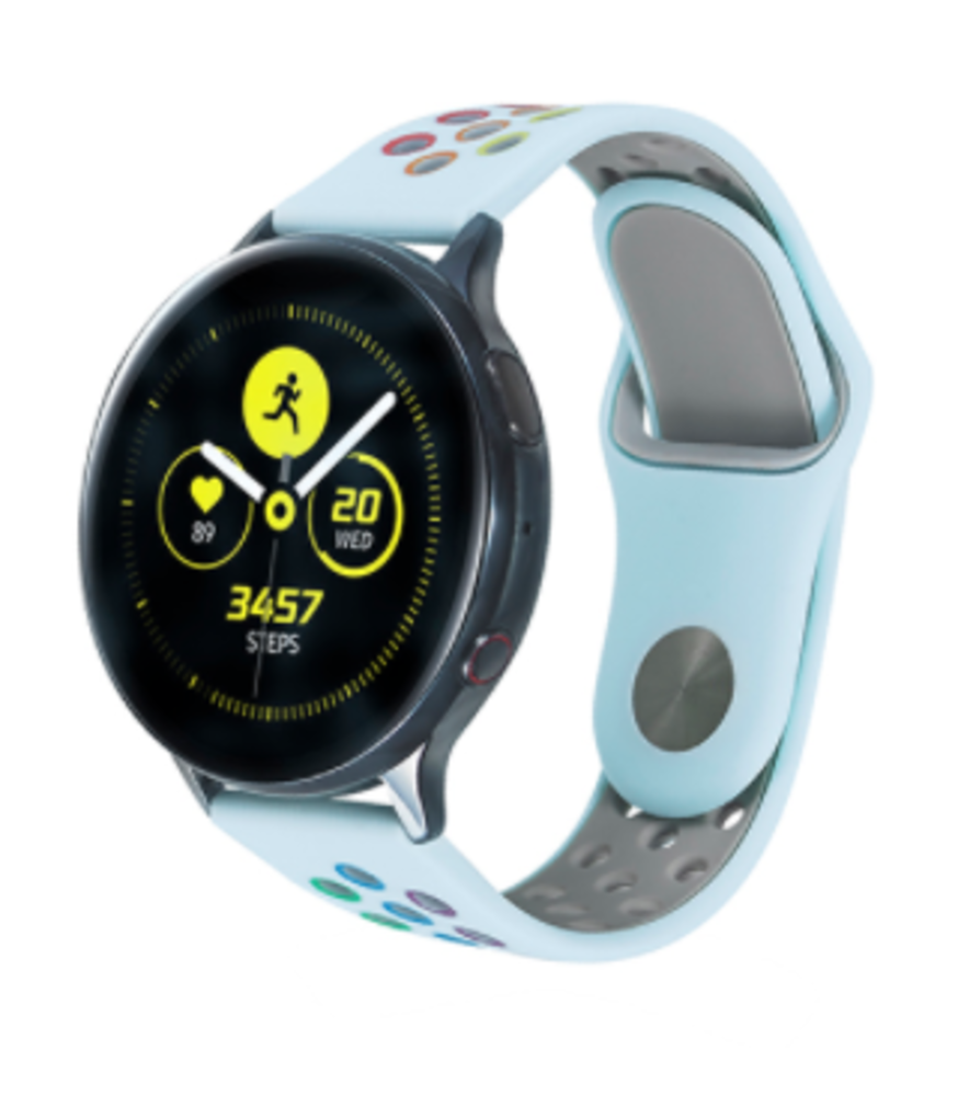 Strap-it Strap-it Samsung Galaxy Watch 42mm Sport Strap (Light Blue/Colourful) Strap-it Strap-it Samsung Galaxy Watch 42mm Sport Strap (Light Blue/Colourful)