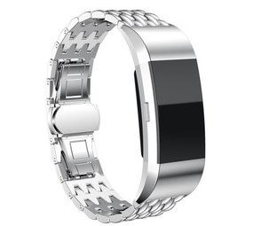 Strap-it Fitbit Charge 3 Steel Strap Dragon (Silver) Strap-it Fitbit Charge 3 Steel Strap Dragon (Silver)