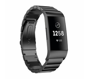 Strap-it Fitbit Charge 3 Metal Strap (Black) Strap-it Fitbit Charge 3 Metal Strap (Black)