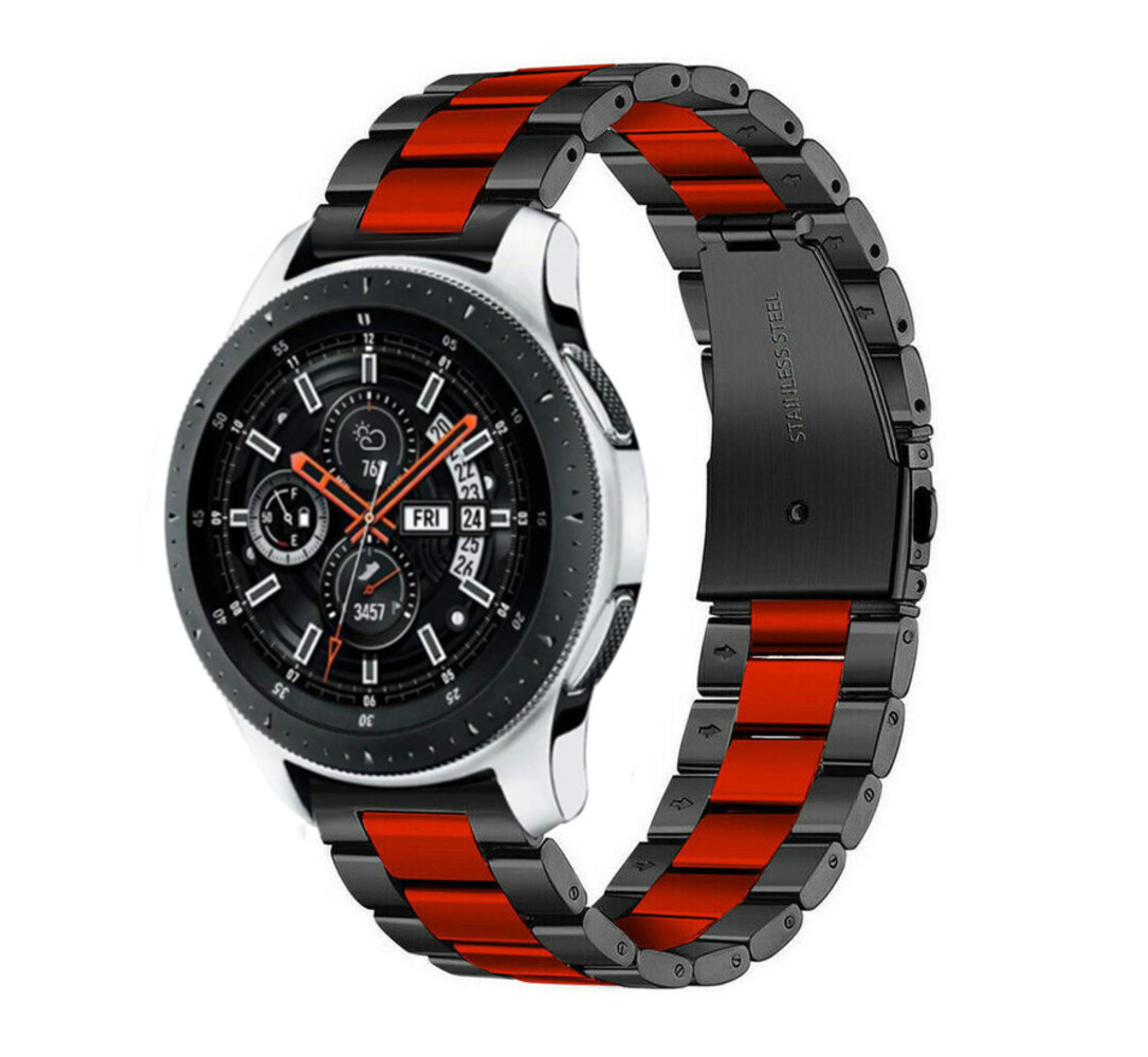 Strap-it Strap-it Samsung Galaxy Watch 46mm Steel Strap (Black/Red) Strap-it Strap-it Samsung Galaxy Watch 46mm Steel Strap (Black/Red)