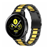 Strap-it Samsung Galaxy Watch Active Steel Strap (Black/Gold) Strap-it Samsung Galaxy Watch Active Steel Strap (Black/Gold)