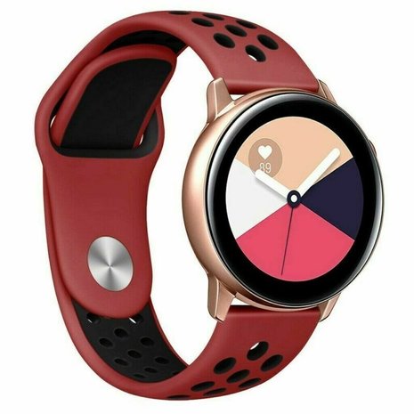 Strap-it Strap-it Samsung Galaxy Watch Active Sport Strap (Red Black) Strap-it Strap-it Samsung Galaxy Watch Active Sport Strap (Red Black)