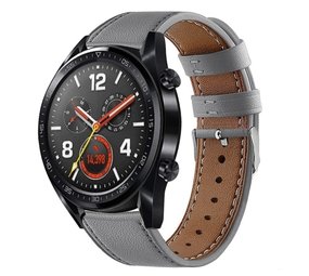 Strap-it Huawei Watch GT 2 Leather Strap (Grey) Strap-it Huawei Watch GT 2 Leather Strap (Grey)