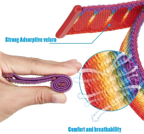 Strap-it Strap-it Fitbit Versa 3 Nylon Strap (Rainbow) Strap-it Strap-it Fitbit Versa 3 Nylon Strap (Rainbow)