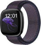 Strap-it Strap-it Fitbit Sense Nylon Strap (Indigo Blue)