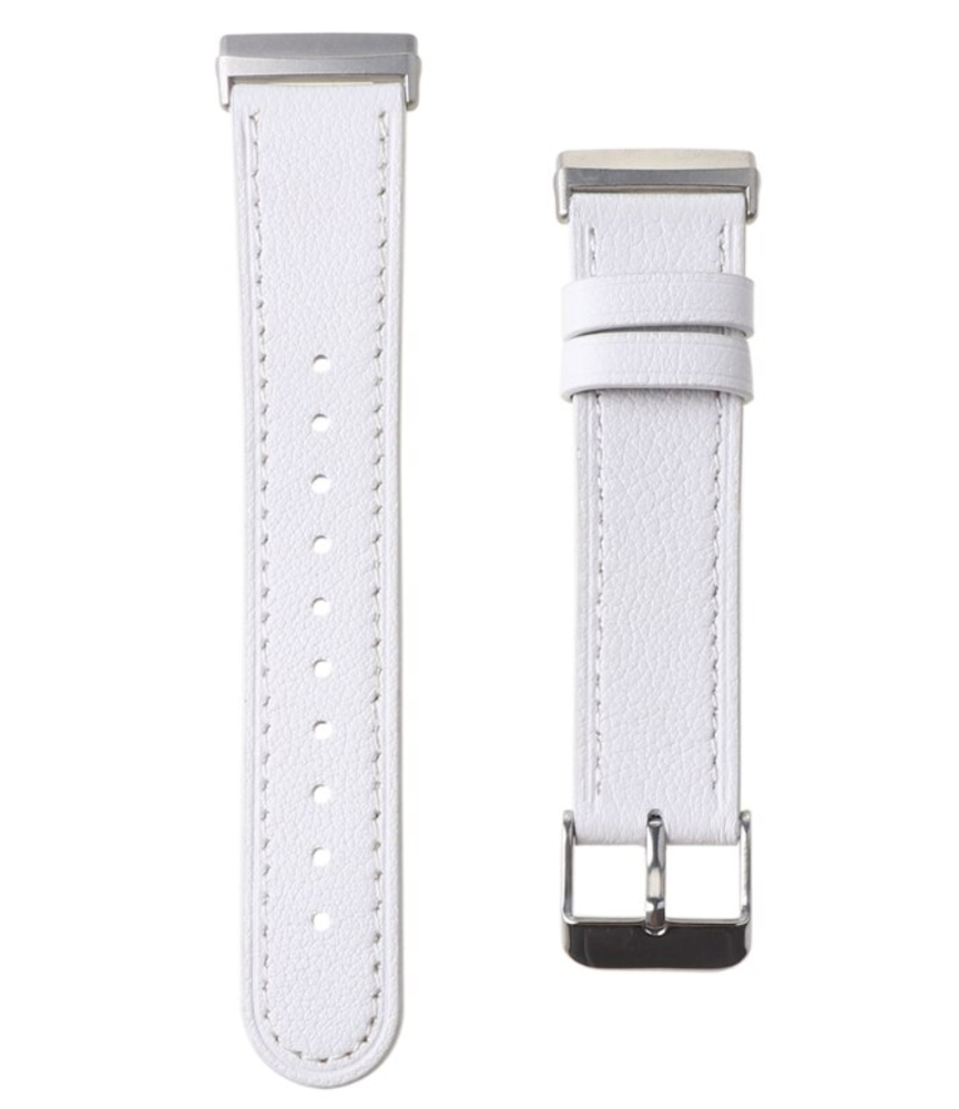 Strap-it Strap-it Fitbit Sense Leather Strap (White) Strap-it Strap-it Fitbit Sense Leather Strap (White)