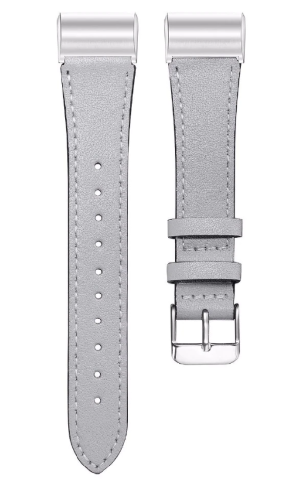 Strap-it Strap-it Fitbit Charge 3 Leather Strap (Smooth Grey) Strap-it Strap-it Fitbit Charge 3 Leather Strap (Smooth Grey)