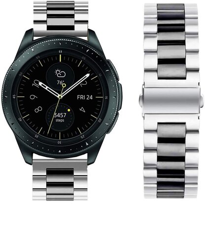 Strap-it Strap-it Samsung Galaxy Watch 42mm Steel Strap (Silver/Black) Strap-it Strap-it Samsung Galaxy Watch 42mm Steel Strap (Silver/Black)
