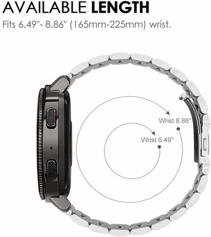 Strap-it Strap-it Samsung Galaxy Watch 42mm Steel Strap (Silver) Strap-it Strap-it Samsung Galaxy Watch 42mm Steel Strap (Silver)