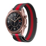 Strap-it Samsung Galaxy Watch 3 41mm Milanese Strap (Black/Red) Strap-it Samsung Galaxy Watch 3 41mm Milanese Strap (Black/Red)