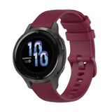 Strap-it Garmin Venu 2s Premium Silicone Strap (Dark Red)